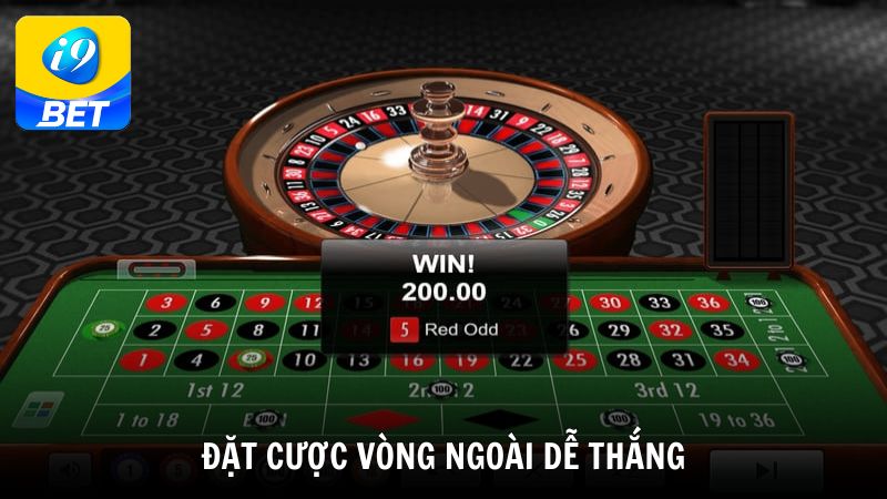 Đặt cược Vòng Quay Roulette vòng ngoài dễ thắng
