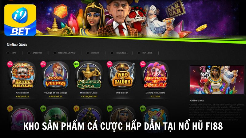 Số lượng sản phẩm vô cùng đồ sộ tại sảnh nổ hũ